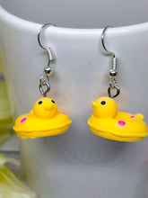 Load image into Gallery viewer, Rubber Duckie Novelty Earrings
