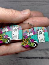 Load image into Gallery viewer, Wooden Caravan Earrings (A) - Novelty Jewellery Gift
