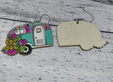Load image into Gallery viewer, Wooden Caravan Earrings (A) - Novelty Jewellery Gift
