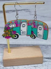 Load image into Gallery viewer, Wooden Caravan Earrings (A) - Novelty Jewellery Gift

